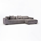 CATERINA FABRIC CORNER CHAISE - GREY - RIGHT