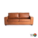 ANTONIO GENUINE LEATHER 3 SEATER - PECAN