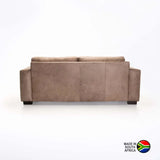 ANTONIO GENUINE LEATHER 3 SEATER - BUFFED TAUPE
