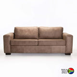 ANTONIO GENUINE LEATHER 3 SEATER - BUFFED TAUPE