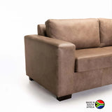 ANTONIO GENUINE LEATHER 3 SEATER - BUFFED TAUPE