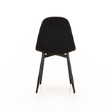 AVA VELVET DINING CHAIR - BLACK