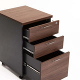 AXA MOBILE 3 DRAWER UNIT - WALNUT