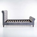 CHESTERFIELD VELVET TOUCH QUEEN XL BED -LIGHT GREY