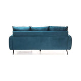 ELLA VELVET CORNER CHAISE - TEAL