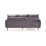ELLA VELVET CORNER CHAISE - GREY