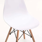 EMMY WOODEN LEG DINING CHAIR - WHITE