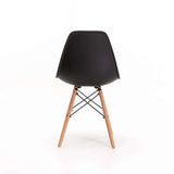 EMMY WOODEN LEG DINING CHAIR - BLACK
