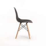EMMY WOODEN LEG DINING CHAIR - BLACK