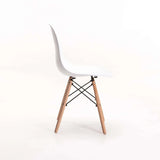 EMMY WOODEN LEG DINING CHAIR - WHITE