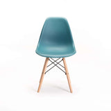 EMMY WOODEN LEG DINING CHAIR - TEAL