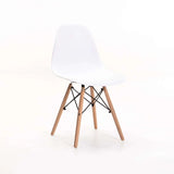 EMMY WOODEN LEG DINING CHAIR - WHITE