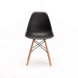 EMMY WOODEN LEG DINING CHAIR - BLACK