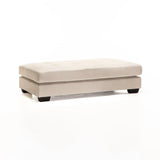 GIA FABRIC OTTOMAN - PLATINUM