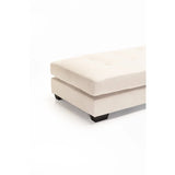 GIA FABRIC OTTOMAN - PLATINUM