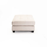 GIA FABRIC OTTOMAN - PLATINUM