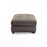 GIA FABRIC OTTOMAN - DARK GREY