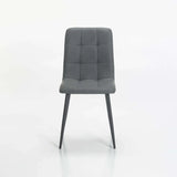 GRACO LEATHER TOUCH DINING CHAIR - GREY