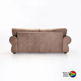 HARRIET GENUINE LEATHER 3 SEATER - BUFFED TAUPE