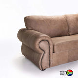 HARRIET GENUINE LEATHER 3 SEATER - BUFFED TAUPE