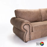 HARRIET GENUINE LEATHER 3 SEATER - BUFFED TAUPE
