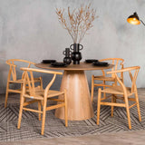KIRBY 120cm ROUND DINING TABLE - OAK