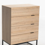 LODI 4 DRAWER CHEST - OAK