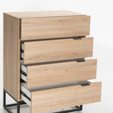 LODI 4 DRAWER CHEST - OAK
