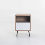 MONZA 1 DRAWER PEDESTAL - OAK/WHITE
