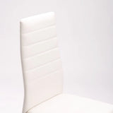 NINO LEATHER TOUCH CHROME DINING CHAIR - WHITE