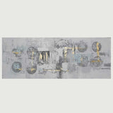 OIL PAINTING ART YD - SILVERY CIRCLES 150X50