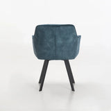 PIA DELUXE VELVET DINING CHAIR - TEAL
