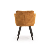 PIA DELUXE VELVET DINING CHAIR - MUSTARD