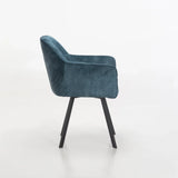 PIA DELUXE VELVET DINING CHAIR - TEAL