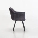 PIA DELUXE VELVET DINING CHAIR - GREY