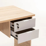 POD 120cm DELUXE DESK - LIGHT OAK/LIGHT GREY