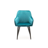 ROCCO VELVET DINING CHAIR - TEAL