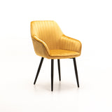ROCCO VELVET DINING CHAIR - MUSTARD