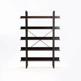 SIGMA 5 SHELF UNIT - WENGE/BLACK