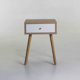 SORRENTO 1 DRAWER PEDESTAL - OAK/WHITE