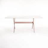 TABLE E031 180x90cm - WHITESTONE/LIGHT LEGS