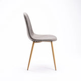 TAL FABRIC DINING CHAIR - GREY/NAT LEG