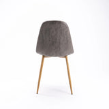 TAL FABRIC DINING CHAIR - GREY/NAT LEG