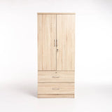 TITAN 2 DOOR 2 DRAWER ROBE - OAK